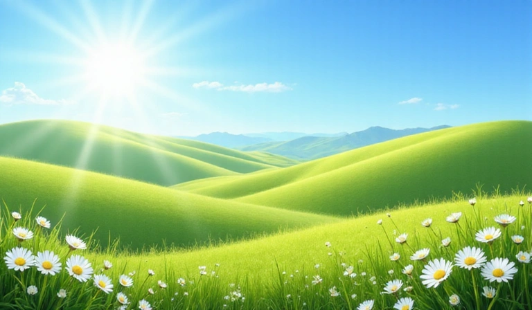 A serene natural landscape with subtle communication elements, symbolizing connection and openness.